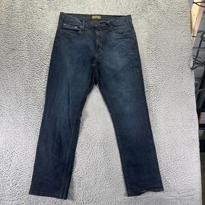 Urban Star Jeans Mens 36x32 Blue Cotton Denim Straight Relaxed Fit Faded Stretch